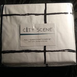City Scene full/queen duvet cover set